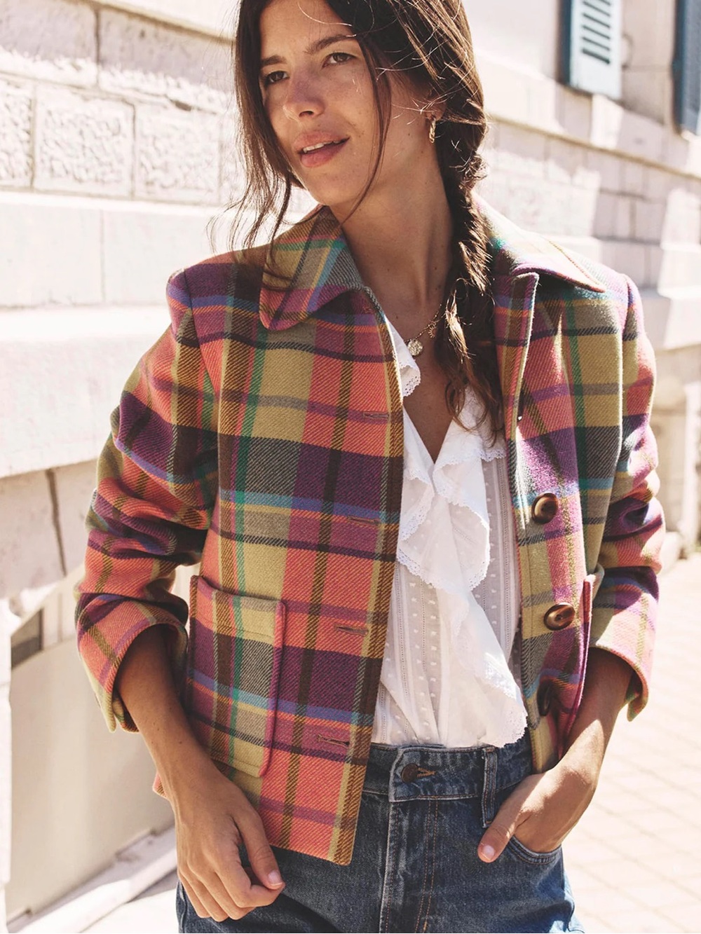 BODEN KNIGHTSBRIDGE WOOL JACKET IN MULTI CHECK - Picture 12 of 13